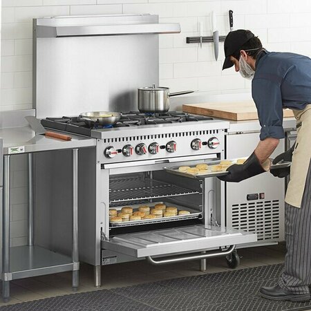 COOKING PERFORMANCE GROUP S36-N Natural Gas 6 Burner 36in Range with Standard Oven - 210000 BTU 351S36N